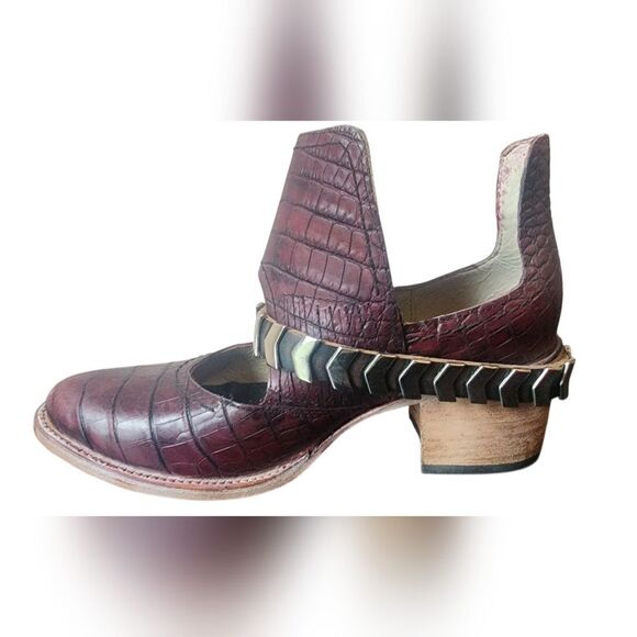 Freebird By Steven Blade Wine Croco - Size 7 - Picture 5 of 11